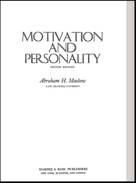 Motivation And Personality,A H Maslow
